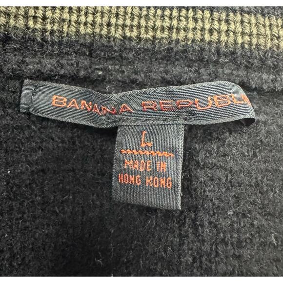 Y2K (2004) Vintage Banana Republic Jacket Mens Large Merino Wool  Full Zip Coat - Picture 4 of 6